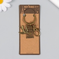 Брелок металл с карабином "Птица и клетка с сердцем" бронза 6,3 см Брелок металл с карабином "Птица и клетка с сердцем" бронза 6,3 см