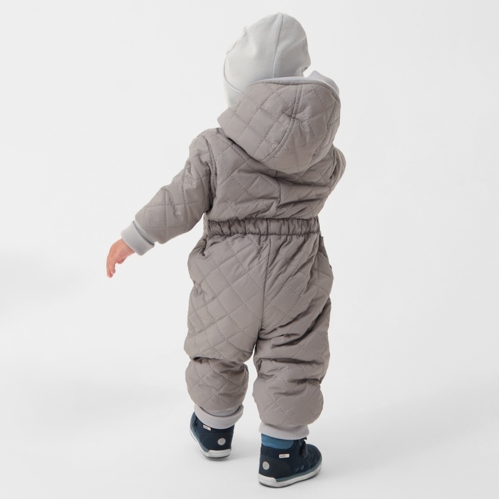 Комбинезон демисезонный Крошка Я, р.68-74, серый