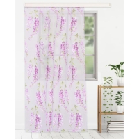 Тюль Этель &laquo;Виноградная лоза&raquo; (лиловый) б/ утяжелителя, ширина 140 см, высота 250 см