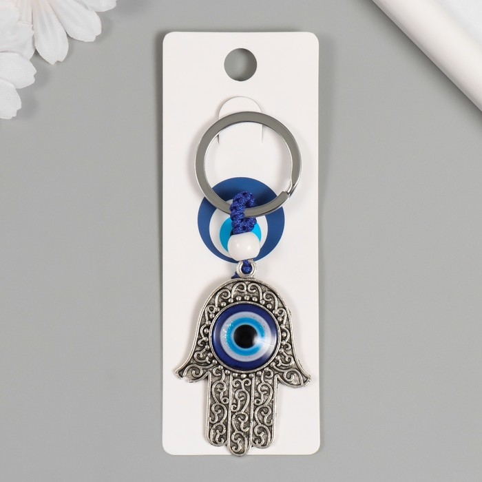Брелок от сглаза металл "Рука Фатимы" 4х8,2 см