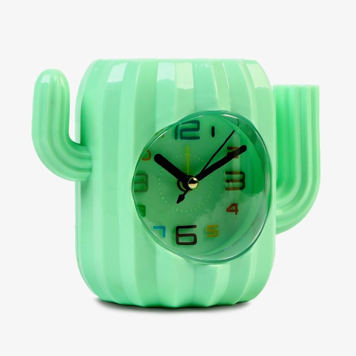 Часы - органайзер с будильником Часы - органайзер с будильником "Кактус", дискретный ход, d-7 см, 11 х 13.5 см, АА