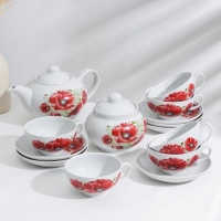 Сервиз чайный &laquo;Дачный. Маки&raquo;, 14 предметов