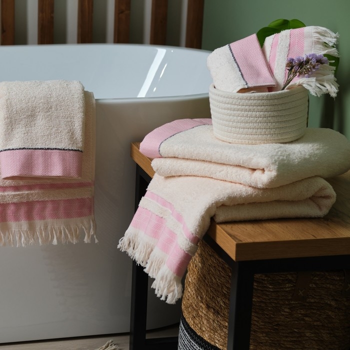 Полотенце махровое Love Life &laquo;Муссон&raquo; 30х50 см, розовый, 100% хл, 500 гр/м2