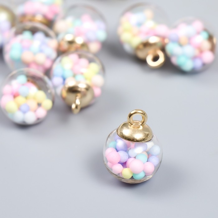 Подвеска для творчества пластик Подвеска для творчества пластик "Шар - шарики" набор 10 шт 2,1х1,6х1,6 см