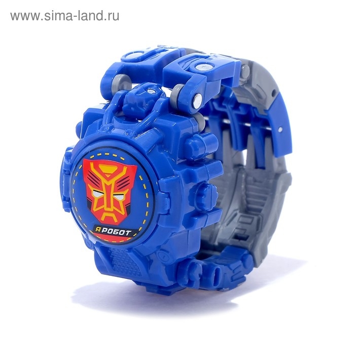 Робот «Часы», трансформируется, с индикацией времени, цвет синий Робот «Часы», трансформируется, с индикацией времени, цвет синий
