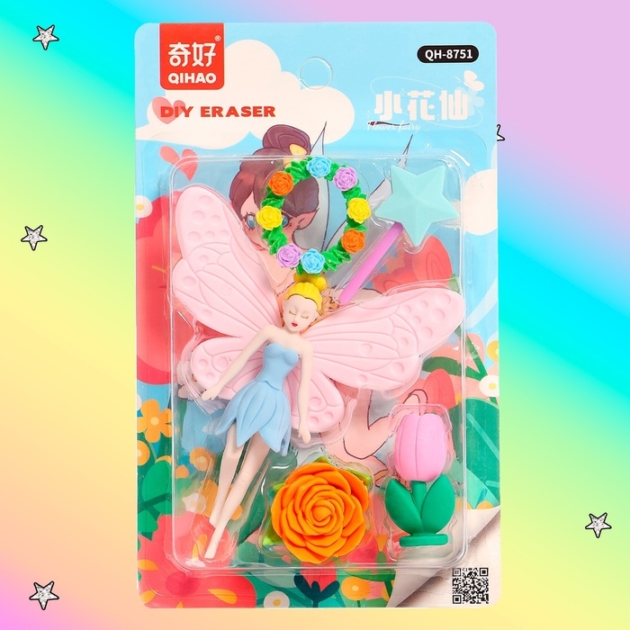 Игровой набор ластиков &laquo;Цветочная фея&raquo;, 5 шт., МИКС