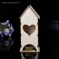 Чайный домик "Сердечко", 9х9х22 см Чайный домик "Сердечко", 9х9х22 см