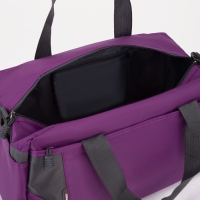 Сумка спортивная на молнии, 2 наружных кармана, средний размер, цвет сиреневый Сумка спортивная на молнии, 2 наружных кармана, средний размер, цвет сиреневый