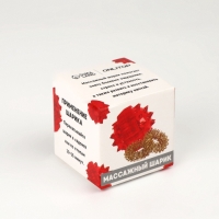 Массажер пластик универс Шарик с 2 кольцами красный коробка ОТ Массажер пластик универс Шарик с 2 кольцами красный коробка ОТ