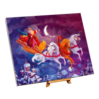 Картина по номерам на новый год на холсте с подрамником «Тройка», 40 × 50 см Картина по номерам на новый год на холсте с подрамником «Тройка», 40 × 50 см