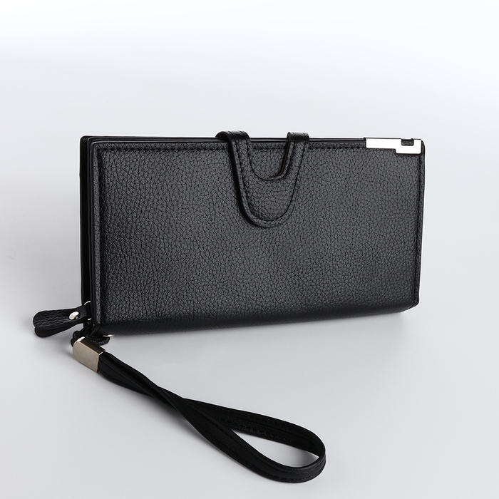 Портмоне мужское на магните, отделение для сим-карт, цвет чёрный Портмоне мужское на магните, отделение для сим-карт, цвет чёрный