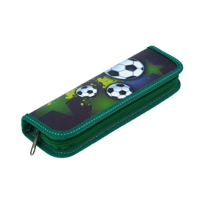 Пенал 1 секция, 55 х 205 х 25 мм, Calligrata "Футбол", ламинированный картон