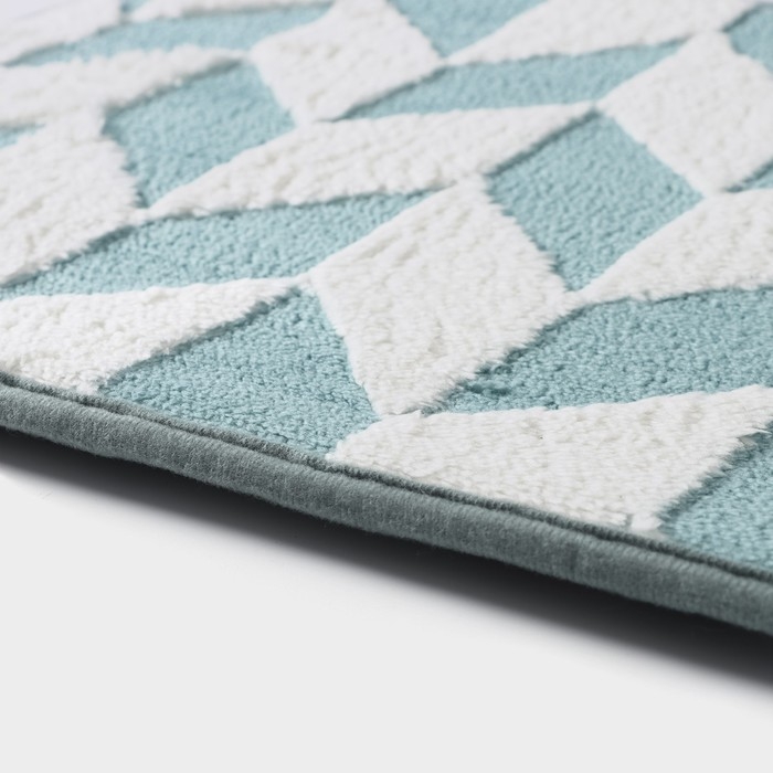 Коврик для ванной и туалета Доляна &laquo;Ралли&raquo;, 40&times;60 см, цвет бирюзовый