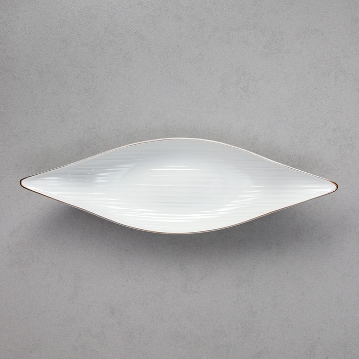 Салатник &laquo;Лодочка&raquo;, 350 мл, золотая обводка, фарфор, Иран