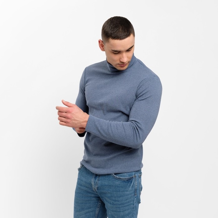 Водолазка мужской MINAKU: Basic line MAN цвет серо-голубой меланж, размер 50