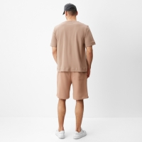 Футболка мужская из органического хлопка MINAKU REGULAR FIT: цвет бежевый, р-р 46