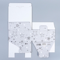 Коробка подарочная сборная, упаковка, &laquo;Звёзды&raquo;, 15 х 15 х 7 см