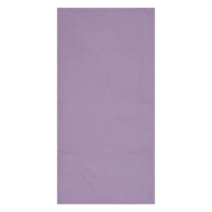 Полотенце вафельное банное Этель Boho 67х140 см, цвет сиреневый, 100% хлопок, 290 гр/м2