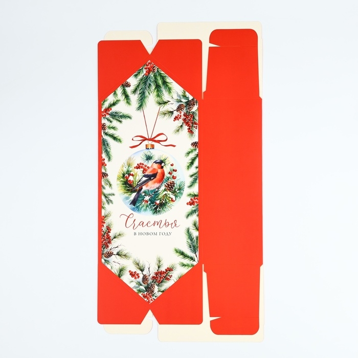 Подарочная коробка - конфета новогодняя складная &laquo;Счастья в Новом году&raquo;, 18 х 28 х 10 см, Новый год