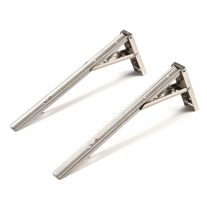 Кронштейн складной для столов и полок ТУНДРА, F001 , 2 шт., длина 350 мм., нержавеющая сталь   97039