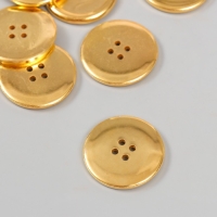 Пуговицы пластик 4 прокола "Золотая" 3х3 см набор 10 шт Пуговицы пластик 4 прокола "Золотая" 3х3 см набор 10 шт