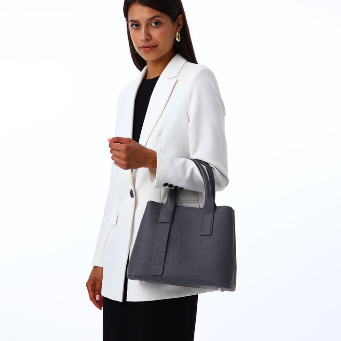 Сумка женская на молнии, TEXTURA, средний размер, цвет серый Сумка женская на молнии, TEXTURA, средний размер, цвет серый