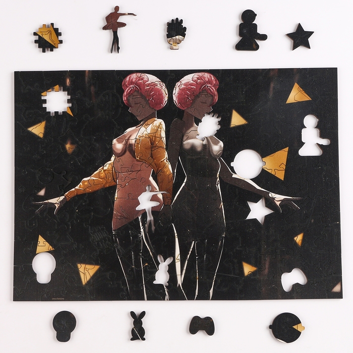 Пазл деревянный фигурный &laquo;Близнецы&raquo;, 140 элементов