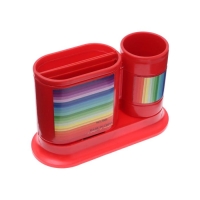 Набор настольный детский "Радуга" (подставка+2 карандаша+линейка+точилка+ластик+блокнот 8 листов) Набор настольный детский "Радуга" (подставка+2 карандаша+линейка+точилка+ластик+блокнот 8 листов)