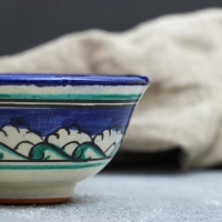 Пиала чайная Риштанская керамика "Узоры" большая, 11 см, микс Пиала чайная Риштанская керамика "Узоры" большая, 11 см, микс