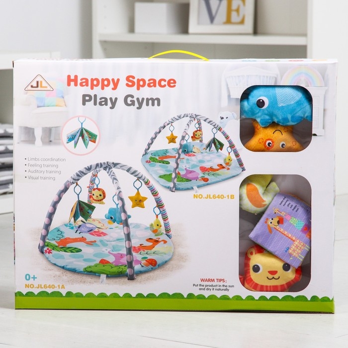 Развивающий коврик &laquo;Слоник&raquo;, с дугами, квадратный, 76х76х0,5