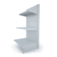 Кронштейн-полкодержатель для стеллажа, 40 см, для полки с перфорацией, цвет белый