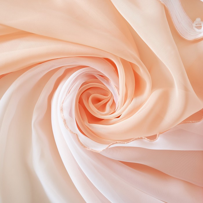 Комплект штор для кухни Witerra Мальва 280х150см, персик, пэ100%