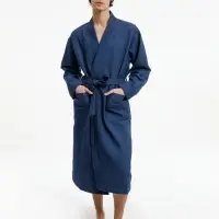 Халат вафельный Kimono, темно-синий, размер M/L