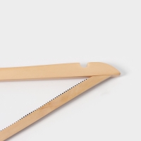 Плечики - вешалки для одежды LaDо́m Bois, 44&times;1,2&times;23 см, 3 шт, деревянные сорт А, антискользящее покрытие, цвет светлое дерево