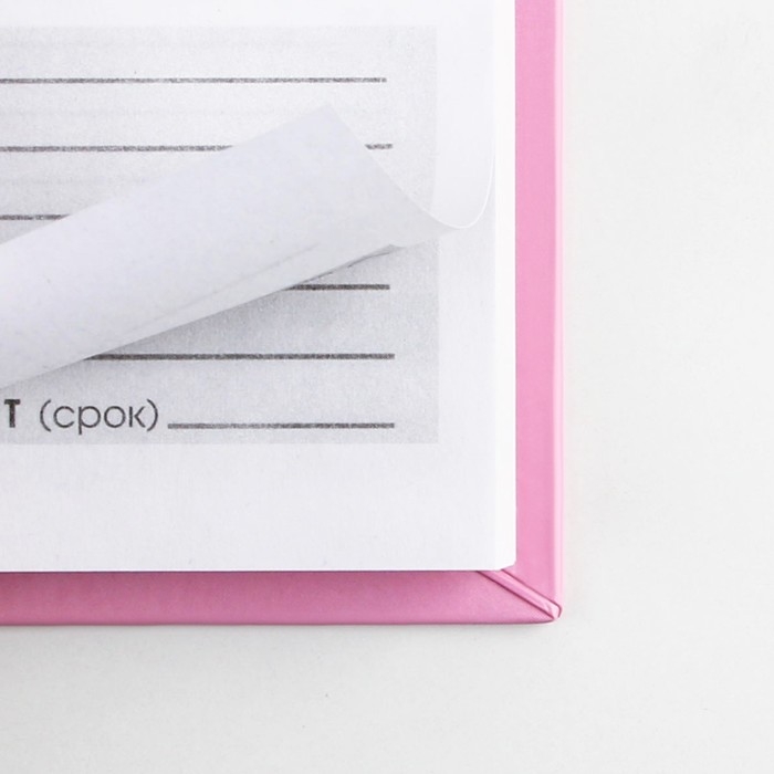 Ежедневник 100 целей &laquo;Розовый&raquo;. Твердая обложка, глянцевая ламинация, формат А5, 80 листов.