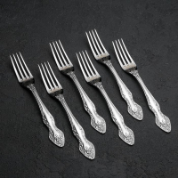 Набор столовых приборов «Тройка», 24 предмета, художественная роспись, декоративная коробка Набор столовых приборов «Тройка», 24 предмета, художественная роспись, декоративная коробка