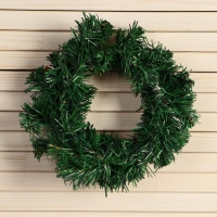 Венок новогодний d-19 см "Уютная сказка" яблоки шишки