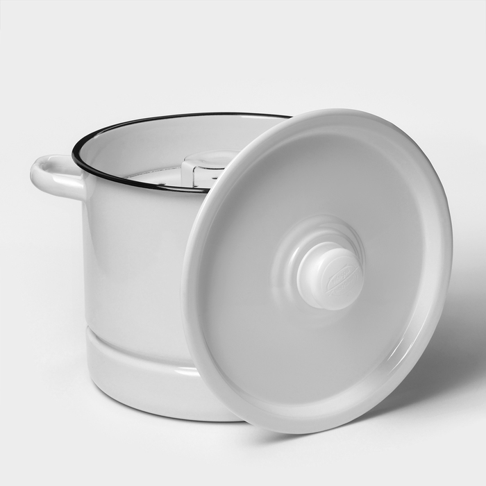 Мантоварка-позница эмалированная, 9 л, 3 вставки, цвет белый Мантоварка-позница эмалированная, 9 л, 3 вставки, цвет белый