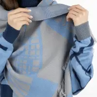 Палантин с бахромой на заказ Rinn Fint, полушерсть