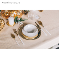 Столовые приборы из нержавеющей стали Magistro «Версаль», 4 предмета, цвет ручек белый Столовые приборы из нержавеющей стали Magistro «Версаль», 4 предмета, цвет ручек белый