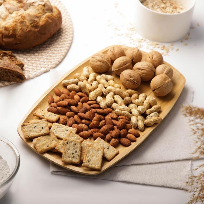 Блюдо для подачи Доляна Striata, овальное, 33×20 см, бамбук Блюдо для подачи Доляна Striata, овальное, 33×20 см, бамбук