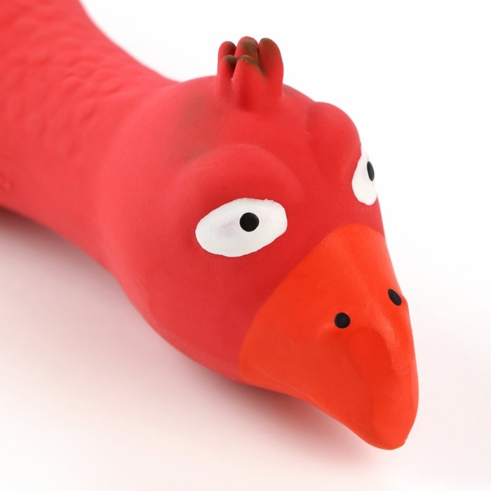 Игрушка пищащая для собак из латекса Игрушка пищащая для собак из латекса "Петух", 18 см, красная