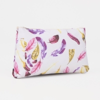 Косметичка на молнии, цвет белый/фиолетовый Косметичка на молнии, цвет белый/фиолетовый