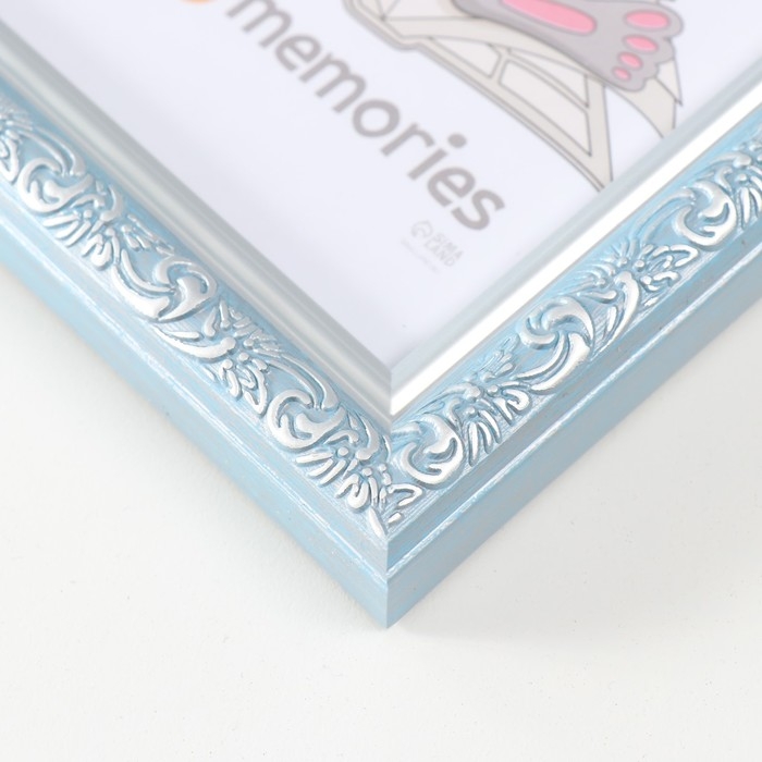 Фоторамка пластик "Винтаж" 10х15 см, голубой