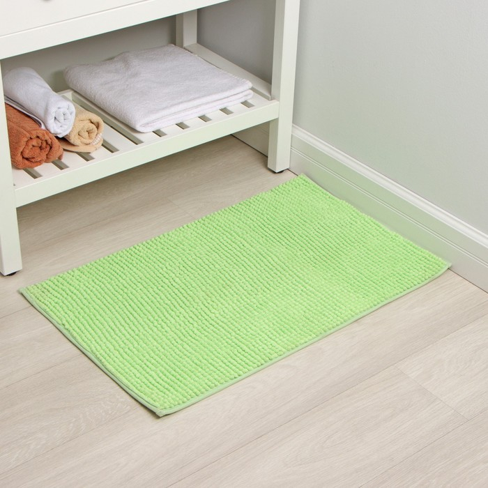 Коврик для дома Доляна «Букли», 50×80 см, цвет зелёный Коврик для дома Доляна «Букли», 50×80 см, цвет зелёный