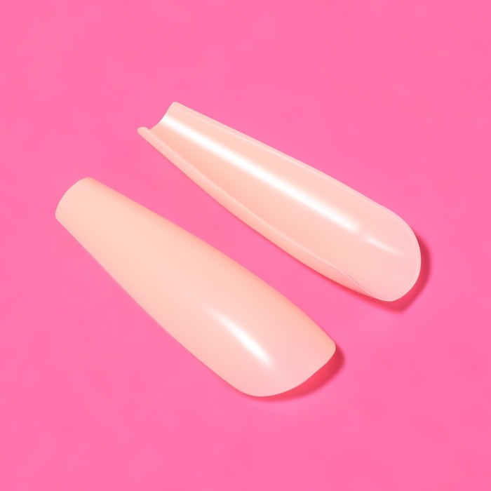 Накладные ногти &laquo;Base&raquo;, 100 шт, в контейнере, цвет бежевый