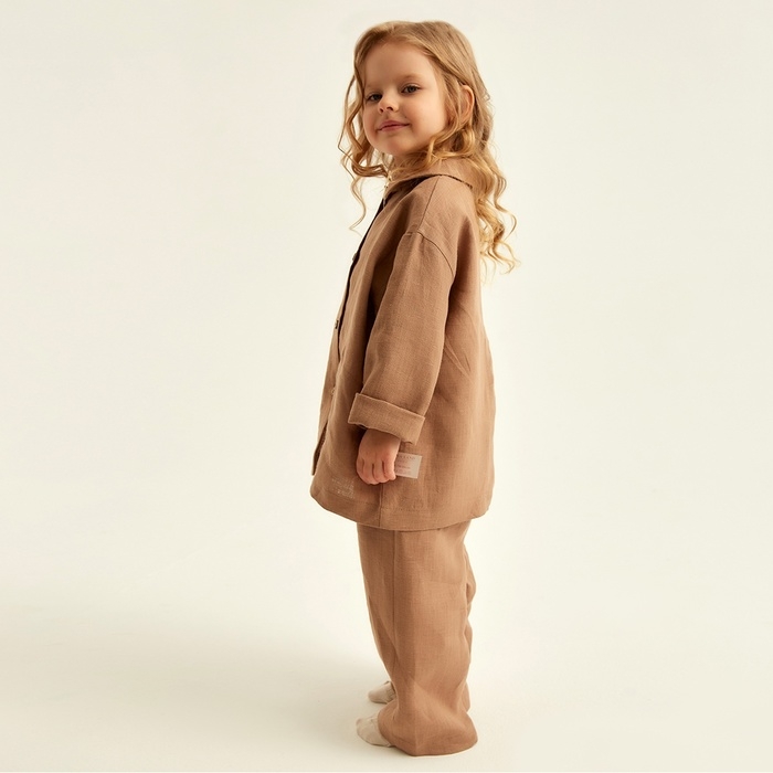 Костюм детский домашний (рубашка и брюки) SL HOME р 28 (86-92), кофейный Костюм детский домашний (рубашка и брюки) SL HOME р 28 (86-92), кофейный