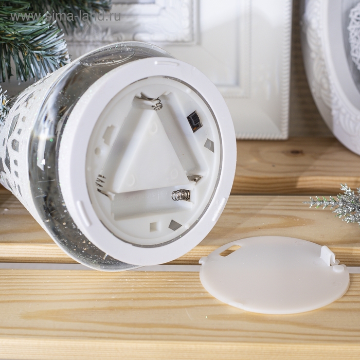 Светодиодная фигура &laquo;Ёлка с оленями&raquo; 13 &times; 31 &times; 13 см, пластик, батарейки ААх3 (не в комплекте), свечение тёплое белое