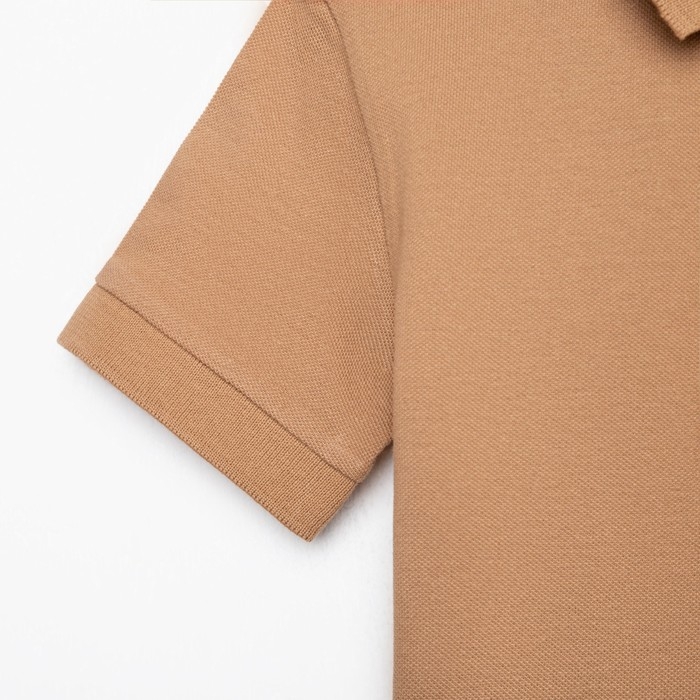 Футболка детская поло MINAKU: Basic line цвет бежевый, рост 110