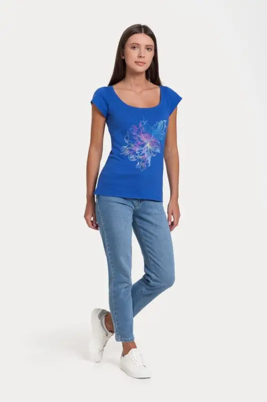 Футболка женская Vibrance, ярко-синяя (royal), размер S